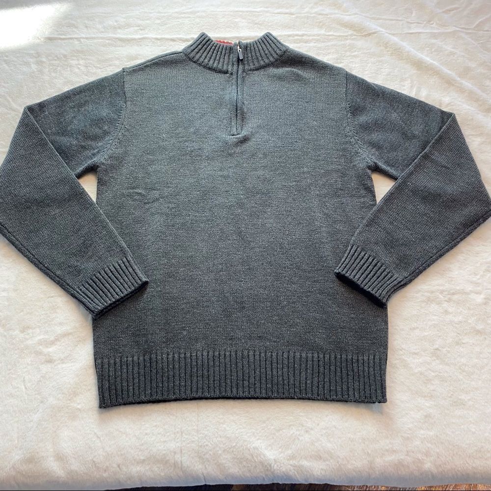 H2H Gray 1/4 Zip Pullover Sweater Size Medium